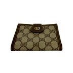 Gucci Vintage GG Logo Canvas Leather Bifold Wallet Brown — view 6