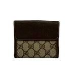 Gucci Vintage GG Logo Canvas Leather Bifold Wallet Brown — view 2