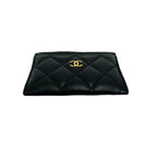 Chanel Box and Seal Quilted CC Logo Caviar Leather Card Case Black — view 6