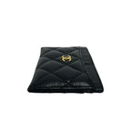 Chanel Box and Seal Quilted CC Logo Caviar Leather Card Case Black — view 5