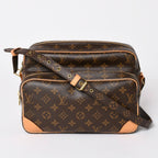 Louis Vuitton Nile Shoulder Bag Monogram Brown Leather Gold