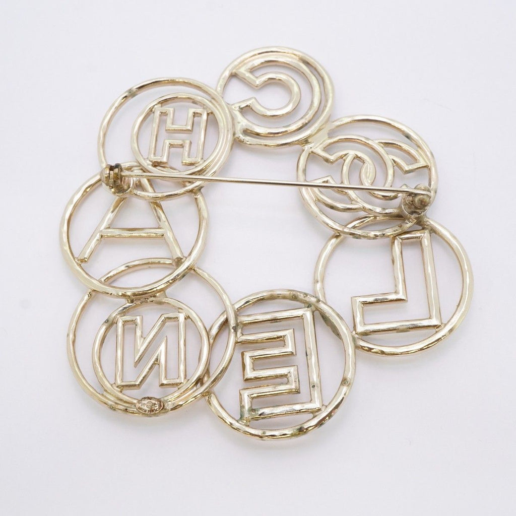 Chanel Brooch Logo Metal Silver — view 5