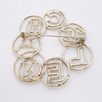Chanel Brooch Logo Metal Silver — view 5