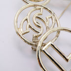 Chanel Brooch Logo Metal Silver — view 8
