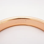 Hermes Bangle Olympe Gold Plated Leather White Rose Bracelet — view 4