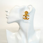 Chanel Earrings Vintage CC Logo Round — view 5