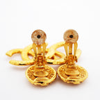 Chanel Earrings Vintage CC Logo Round — view 6