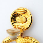Chanel Earrings Vintage CC Logo Round — view 4