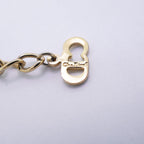 Dior Necklace CD Logo Gold Plated Rhinestone — view 5