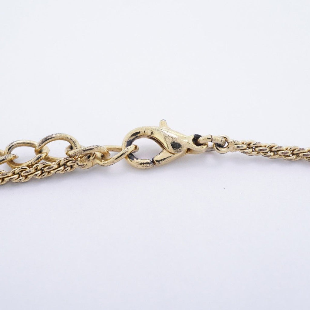 Dior Necklace CD Logo Gold Plated Rhinestone — view 4