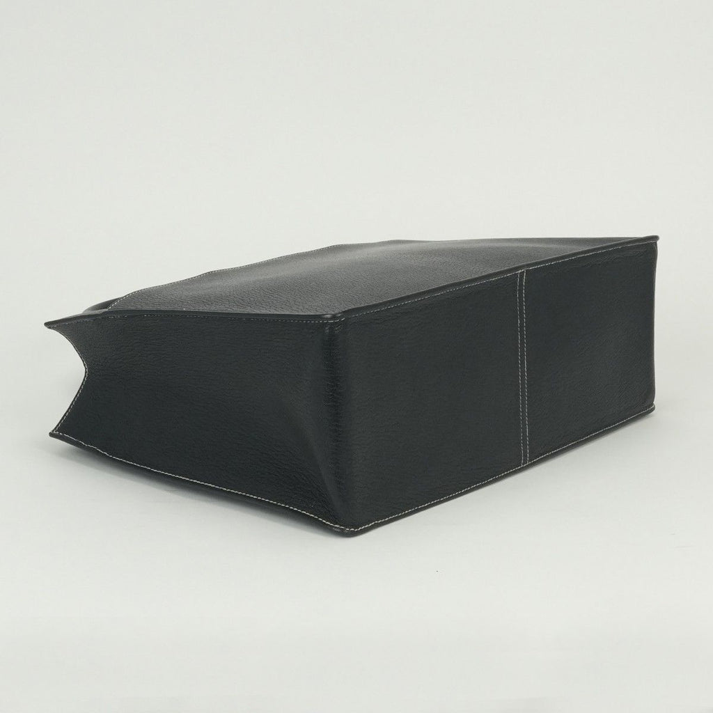 Hermes White Bus GM Business Briefcase Coromandel Noir Pearl Gray Black Silver — view 6