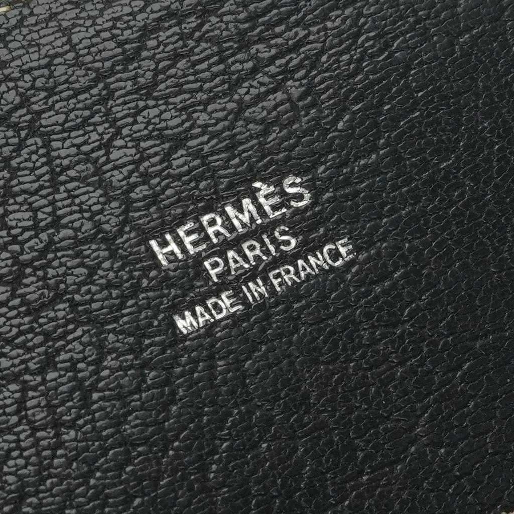 Hermes White Bus GM Business Briefcase Coromandel Noir Pearl Gray Black Silver — view 7
