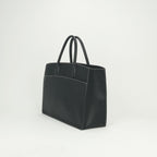 Hermes White Bus GM Business Briefcase Coromandel Noir Pearl Gray Black Silver — view 2