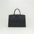 Hermes White Bus GM Business Briefcase Coromandel Noir Pearl Gray Black Silver — view 3
