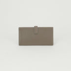Hermes Bearn Souffle Wallet Epsom Etoupe Gray Silver Veau — view 2