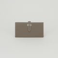 Hermes Bearn Souffle Wallet Epsom Etoupe Gray Silver Veau