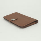 Hermes Dogon GM Duo Wallet Togo Gold Brown Silver Pouch Coin Purse — view 4