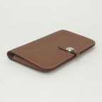 Hermes Dogon GM Duo Wallet Togo Gold Brown Silver Pouch Coin Purse — view 3