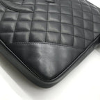 Chanel Cambon Quilted Lambskin Shoulder Bag Black Purse — view 4