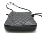 Chanel Cambon Quilted Lambskin Shoulder Bag Black Purse — view 3