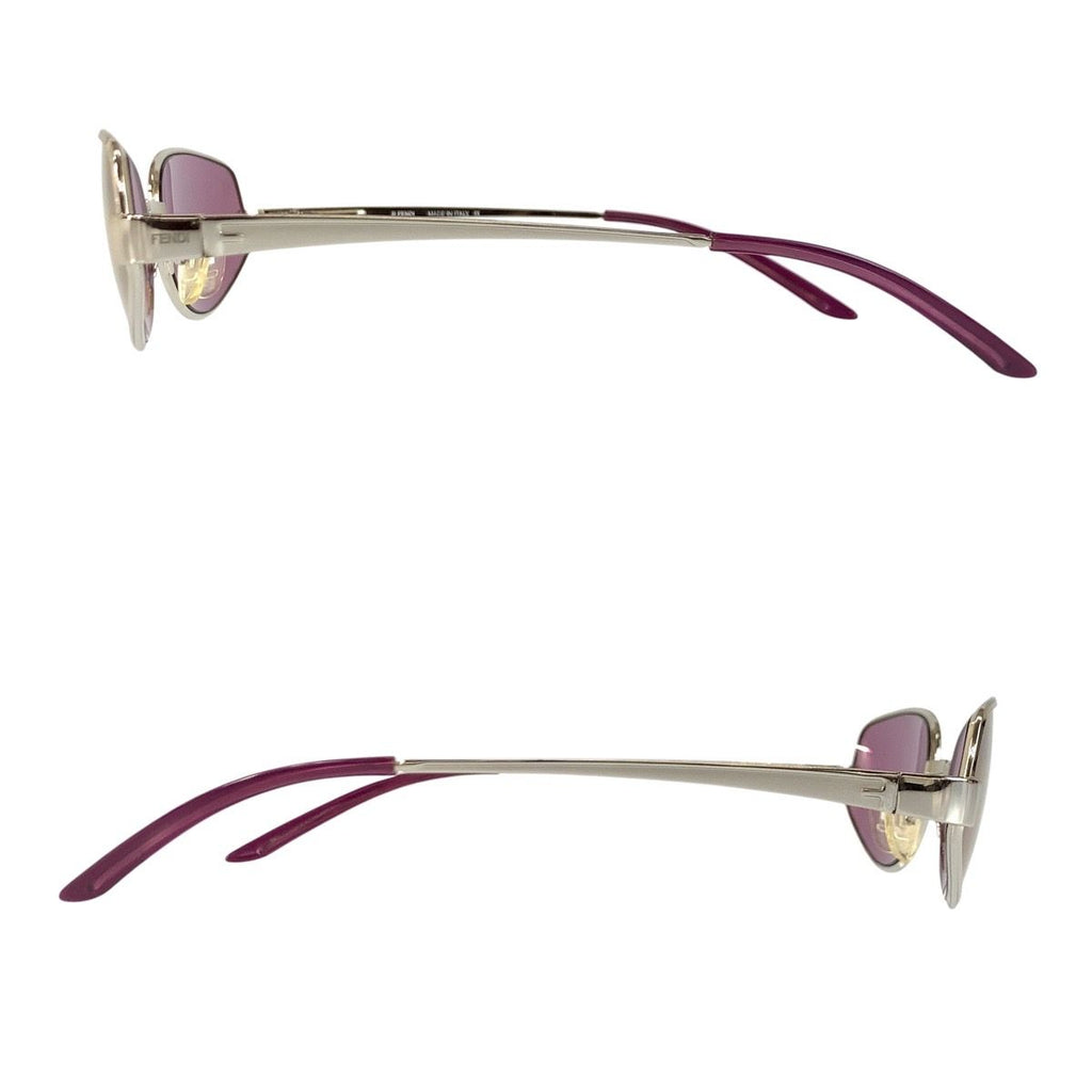 Fendi Vintage Zucca Purple Silver Metal Mod 55 Sunglasses Eyewear — view 5
