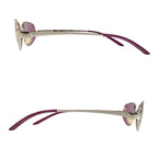Fendi Vintage Zucca Purple Silver Metal Mod 55 Sunglasses Eyewear — view 5