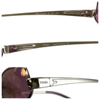Fendi Vintage Zucca Purple Silver Metal Mod 55 Sunglasses Eyewear — view 7