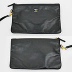 Chanel 22 Small Handbag Black Gold Calfskin Chain — view 7