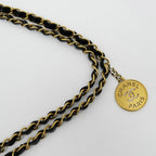 Chanel 22 Small Handbag Black Gold Calfskin Chain — view 8