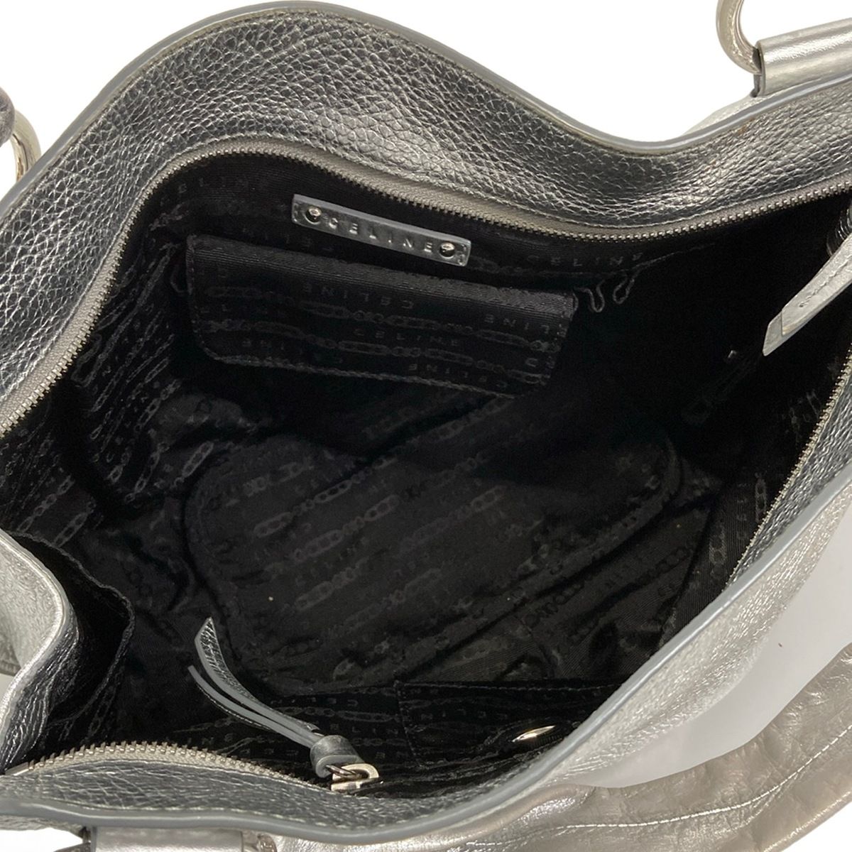 Celine Tote Bittersweet Silver Leather — view 7