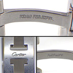 Cartier Watch Baron Blue Guilloche Silver Dial Roman Index SS Automatic Winding — view 5