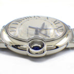 Cartier Watch Baron Blue Guilloche Silver Dial Roman Index SS Automatic Winding — view 2