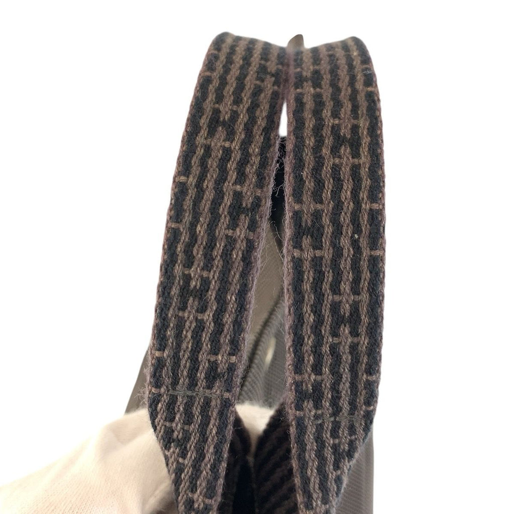 Hermes Her Line MM Gray Silver Polyamide Polyester Tote — view 8