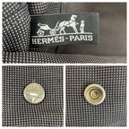 Hermes Her Line MM Gray Silver Polyamide Polyester Tote — view 3