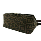 Fendi Mamma Bucket Zucca FF Logo Pattern Canvas Leather Shoulder Bag Brown — view 8