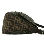 Fendi Mamma Bucket Zucca FF Logo Pattern Canvas Leather Shoulder Bag Brown — view 6