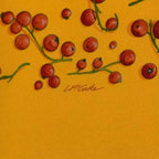 Hermes Carre 90 Silk Scarf Red Berries Yellow — view 8