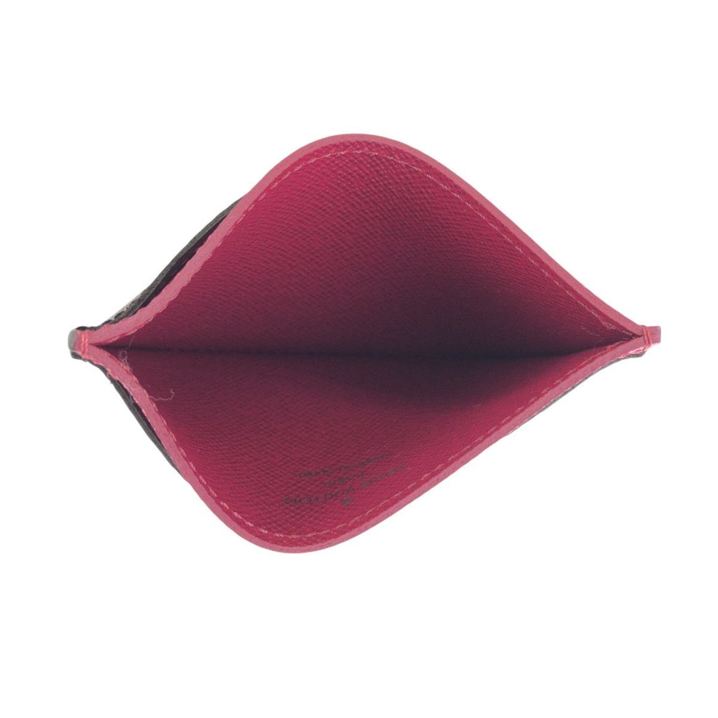 Louis Vuitton Monogram Brown Fuchsia Card Case Business Holder — view 6