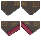 Louis Vuitton Monogram Brown Fuchsia Card Case Business Holder — view 3
