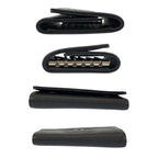 Chanel CC Logo Black Silver Leather Key Case 6 Rows Key Holder — view 8
