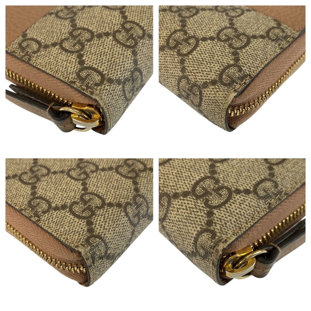 Gucci GG Marmont Beige Gold Supreme Canvas Wallet — view 6