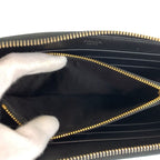 Prada Saffiano Black Gold Leather Wallet — view 5