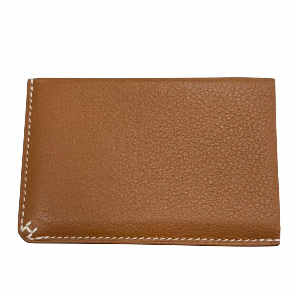 Hermes Series Leather Gold Set Era Case Business Card Holder