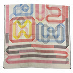 Hermes Cach Leger Rubans D'hermes 100% Blanc Noir Rouge Scarf — view 2