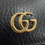 Gucci Leather Double 6 Row Key Case Black Gold Key Holder — view 7