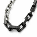 Louis Vuitton Necklace Monogram Chain Collier Silver Black