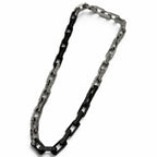 Louis Vuitton Necklace Monogram Chain Collier Silver Black — view 3