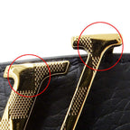 Louis Vuitton Belt Calf LV Damier 40 mm Reversible Black Gold 85 34 Logo Adult — view 6