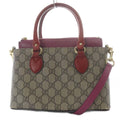Gucci GG Supreme 2-Way Shoulder Bag Beige Pink