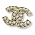 Chanel Logo Brooch Gold